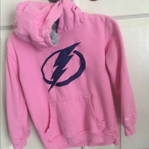 NHL Lightning Pink Hodie Jacket size 8-10 yr old
